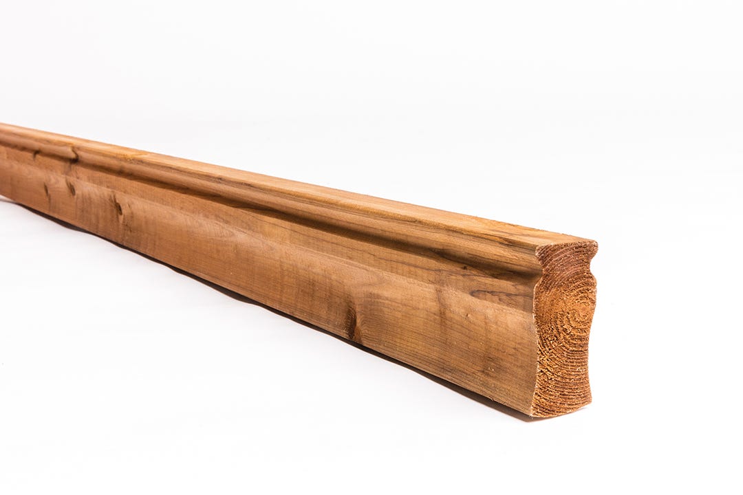 Brown Treated Wood Non-Pierced Handrail 6-ft.