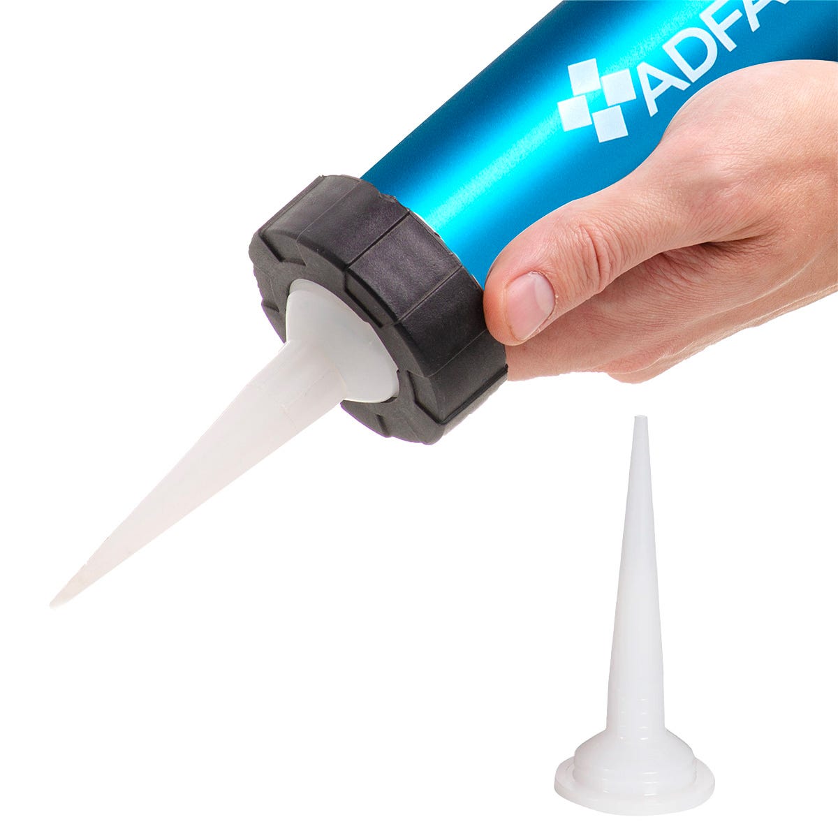 Nozzle for caulking gun type (sausage)