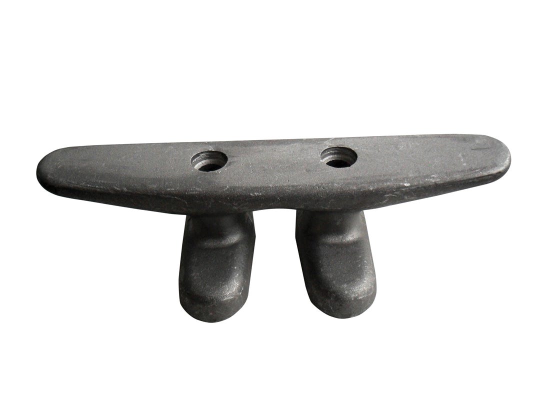 Dock Edge Aluminium Open Base Cleat, 6-in.