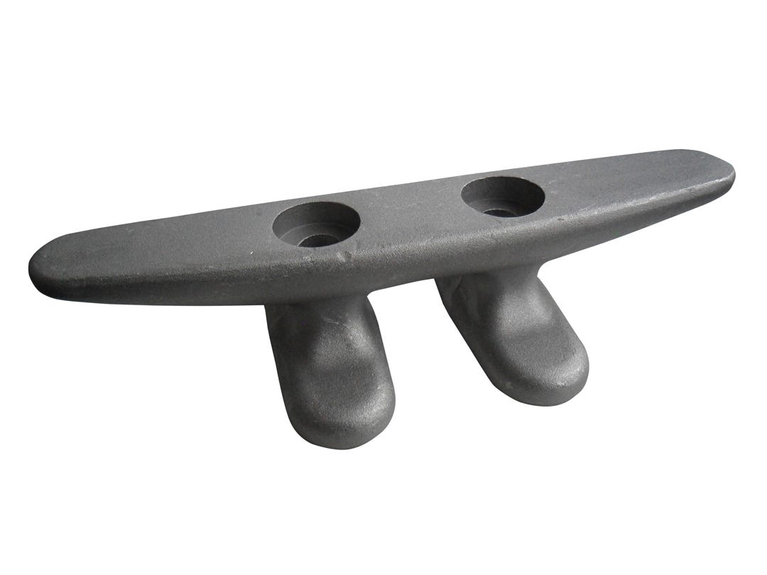 Dock Edge Aluminium Open Base Cleat, 8-in.