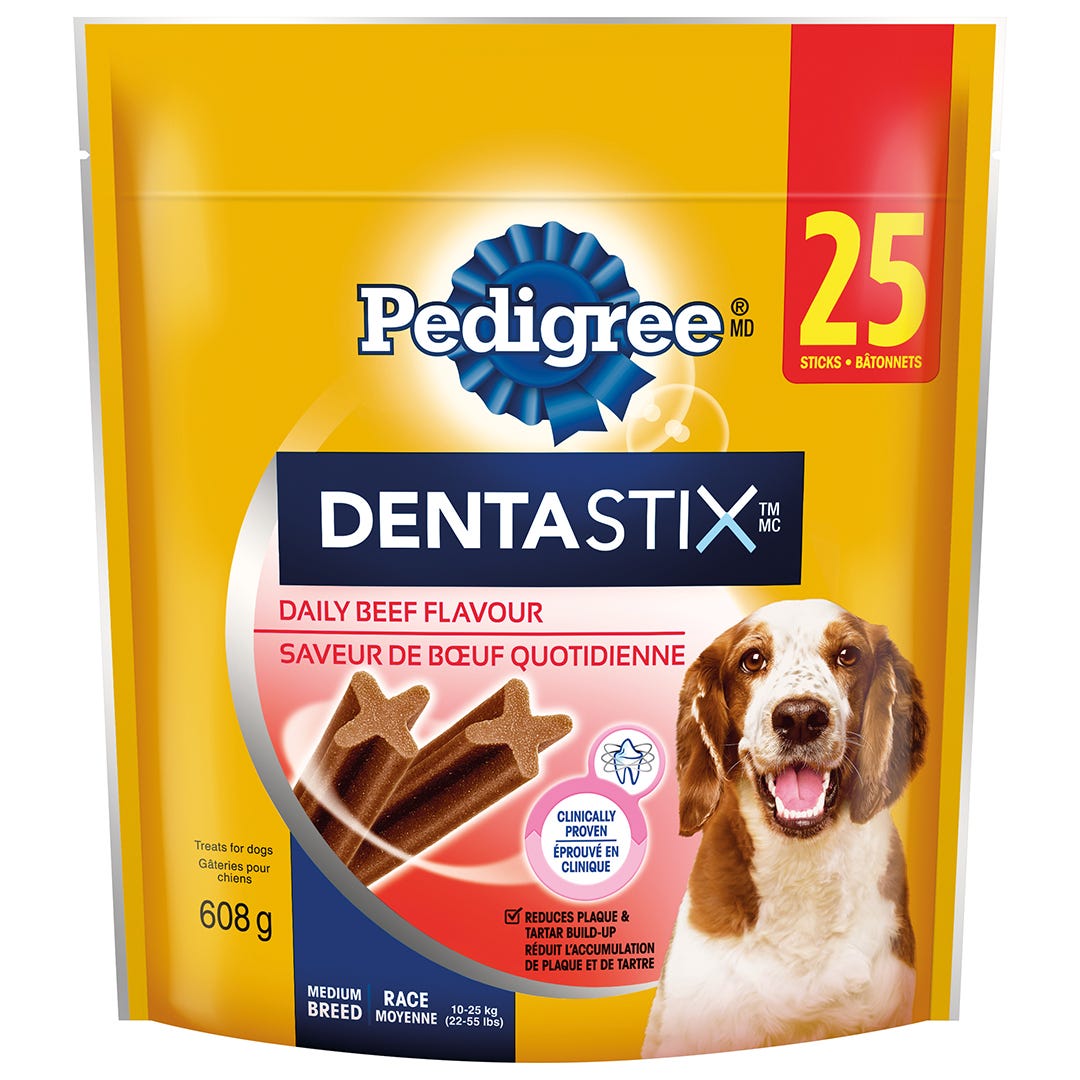 DENTASTI Oral Care Treats Medium Dogs, Beef Flavor, 608 g