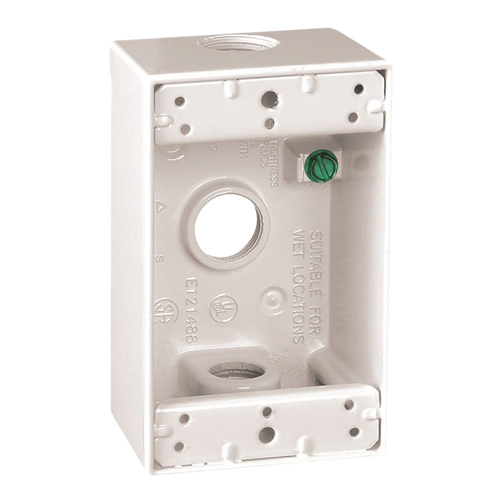 Outdoor Box, Rectangular, 3 Holes