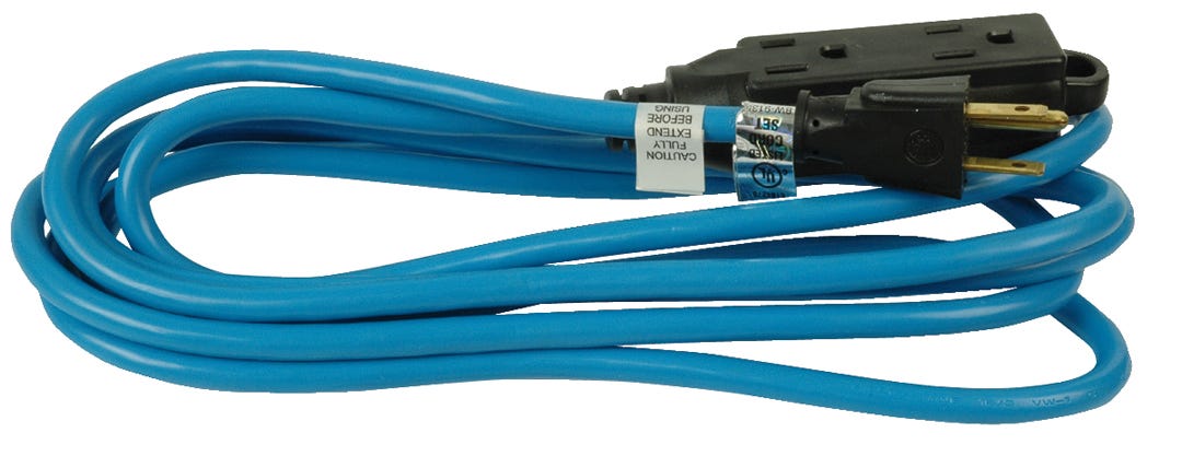 Outdoor Extension Cord Block Heater, 16.4-ft.