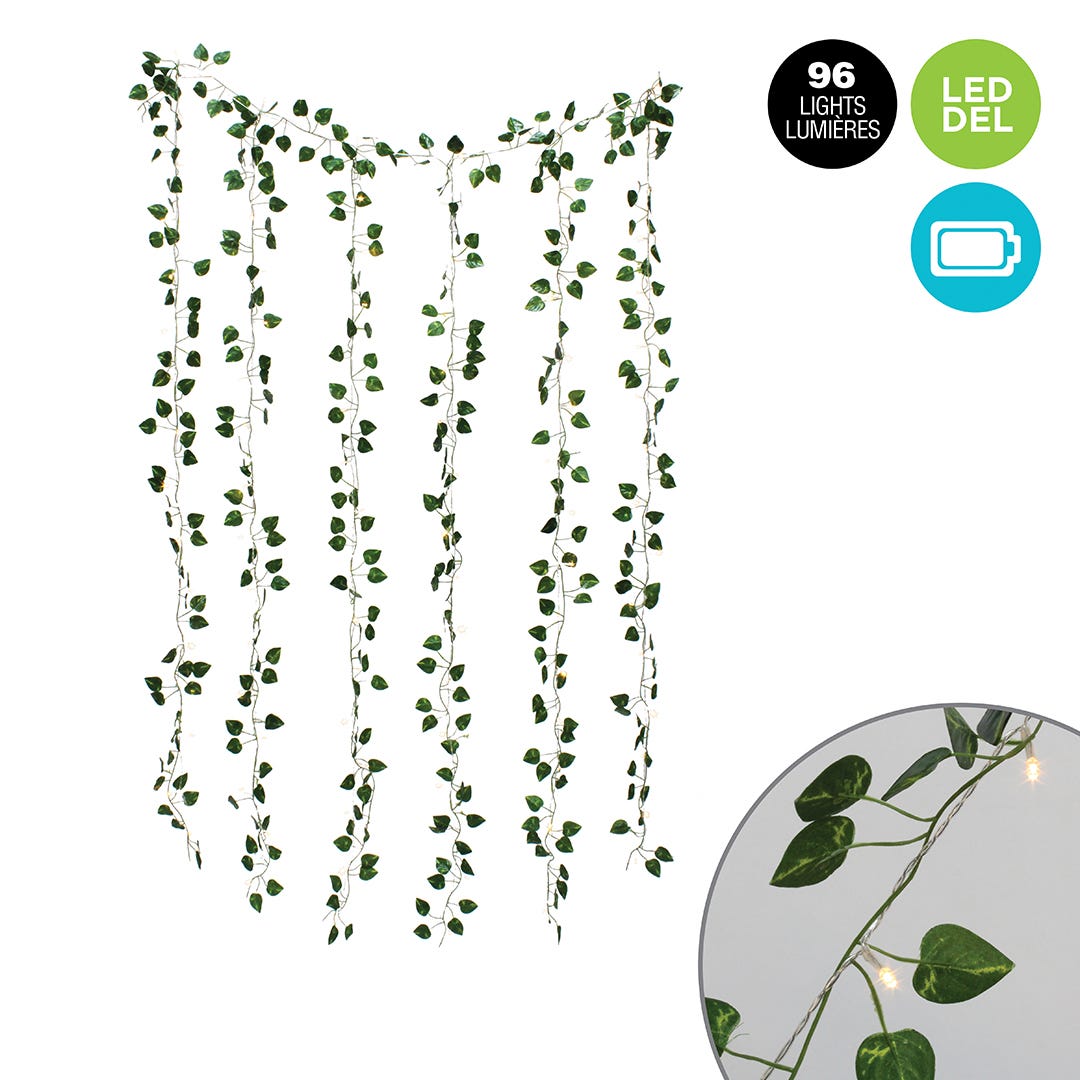 Curtain Vines LED String Lights, 39 in. X 62 in., Warm White