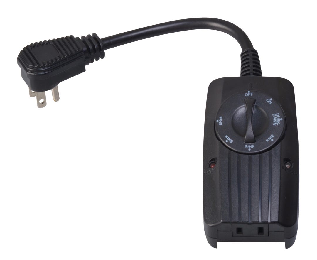 Outdoor Mechanical Timer : 2-4-6-8 H/Day/Night with 3 Outlets