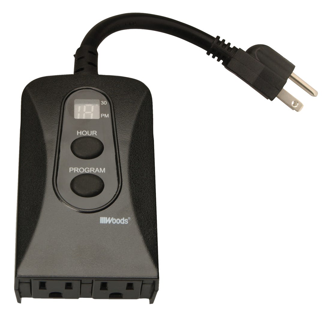Outdoor Timer Block Heater, 2 Outlets, 24 Hours