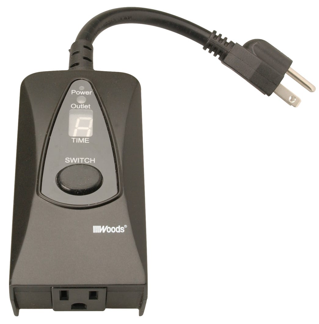 Outdoor Timer with Photocell Light Sensor, 24 Hour