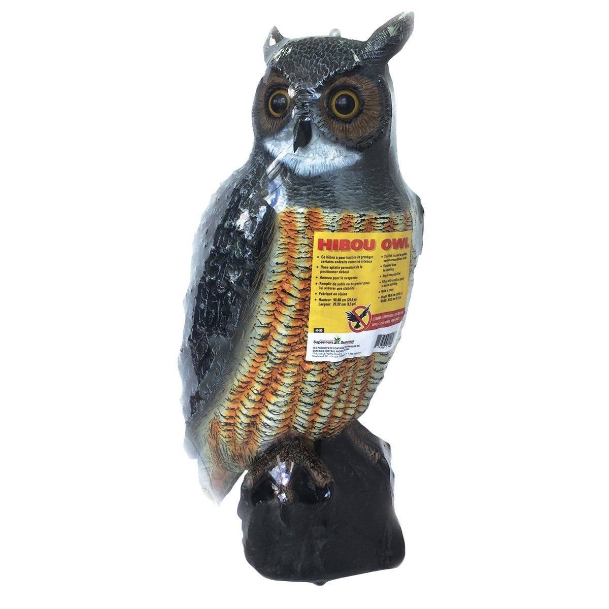 Bird Repellent Owl, 8-in.