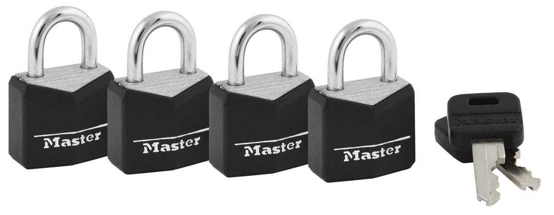 PadLock Covered Solid Body Coloured with Key