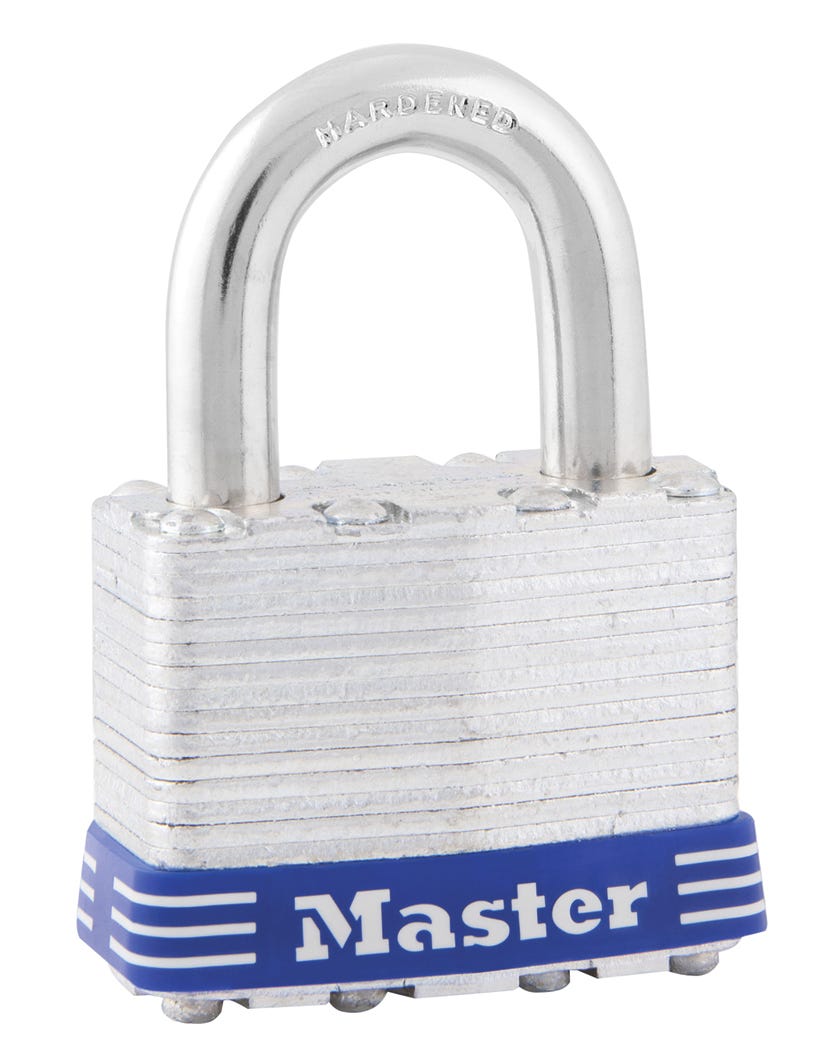 PadLock Laminated Steel with Key, Hardened Shackle