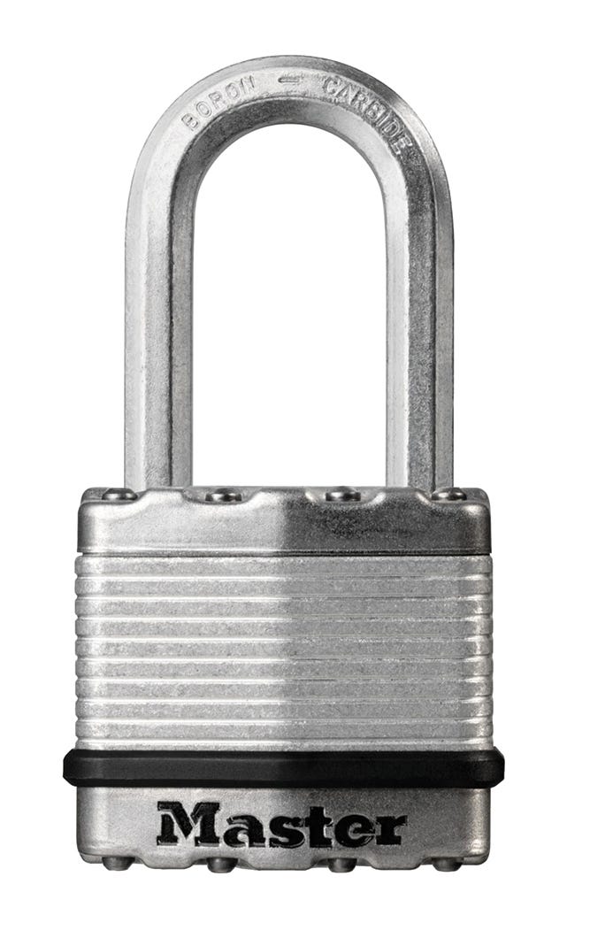 PadLock Laminated Steel with Key, Octogonale Shackle