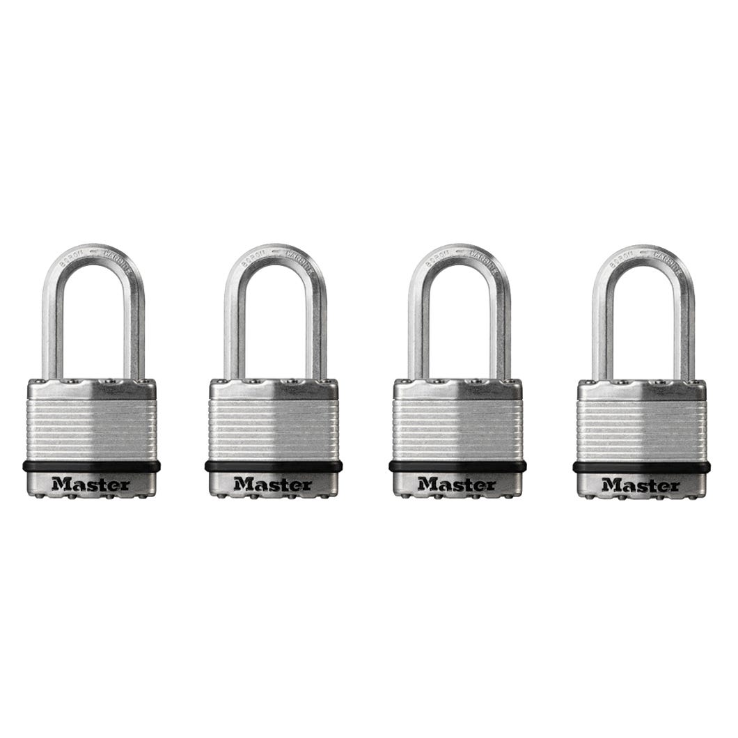 PadLock Laminated Steel with Key, Octogonale Shackle