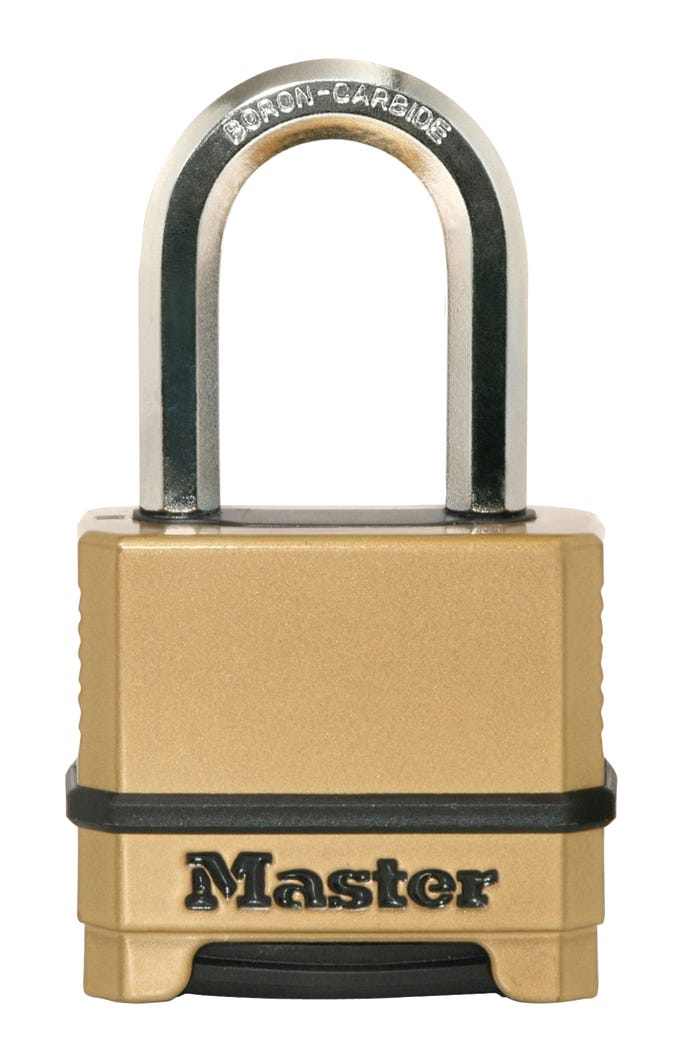 PadLock Solid Brass Body with Key, Octogonale Shackle
