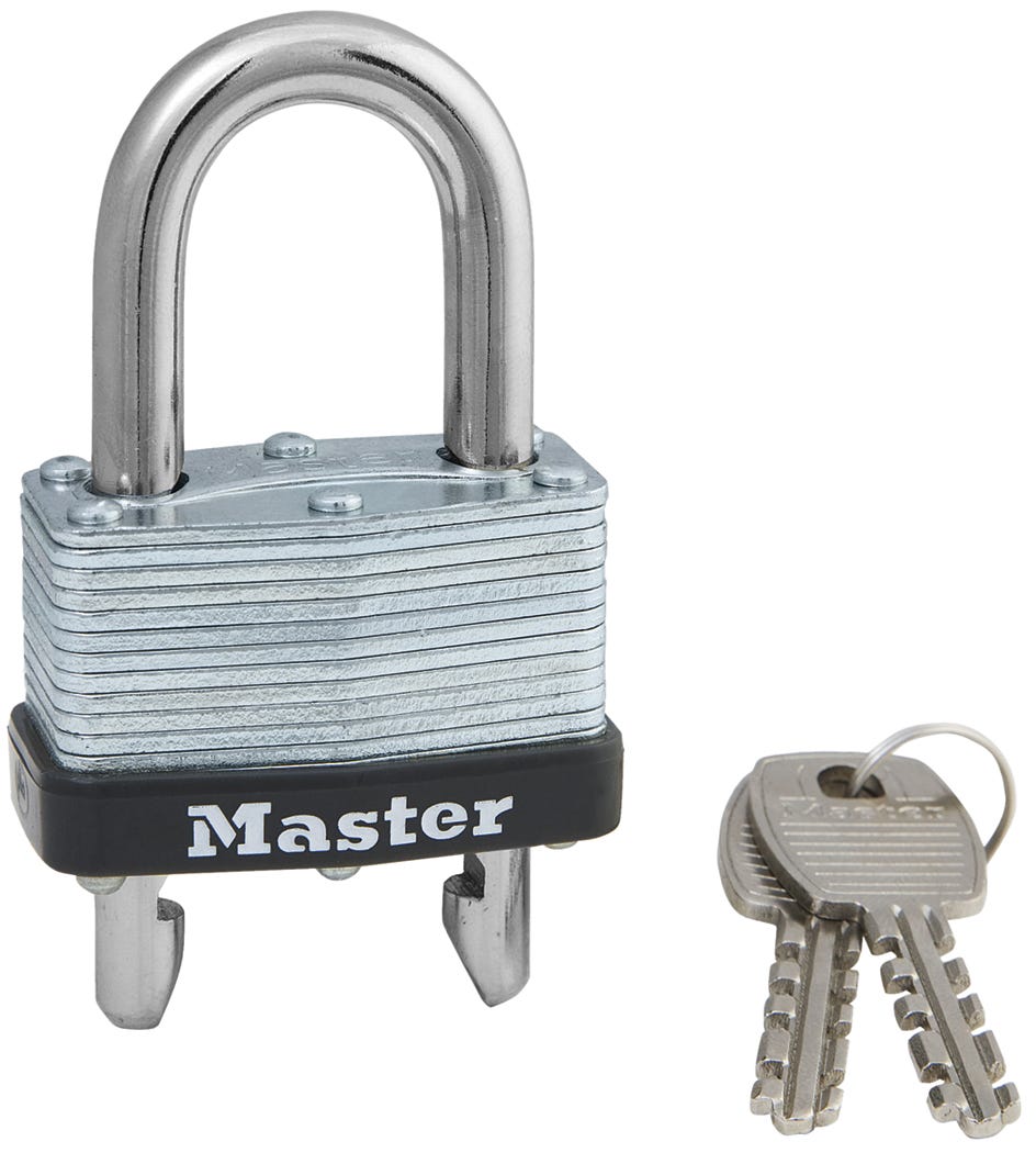 PadLock Warded Laminated Steel, Lock Adjustable Shackle