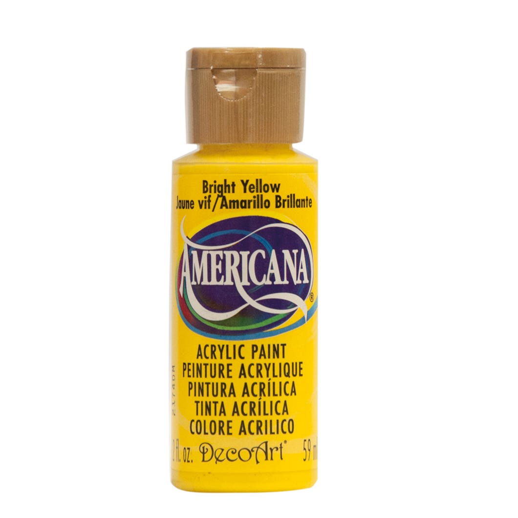 Paint Acrylic, Bright Yellow, 2 oz