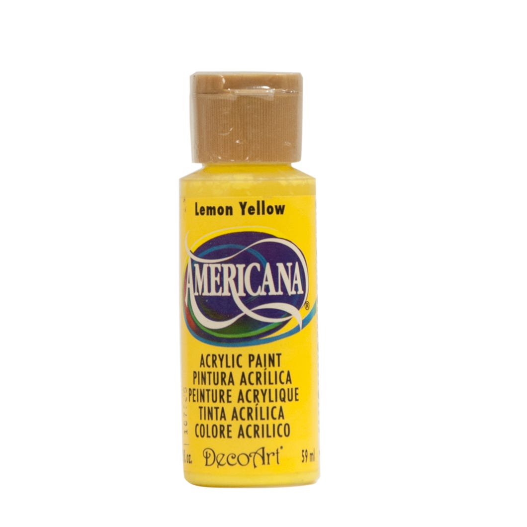 Paint Acrylic, Lemon Yellow, 2 oz