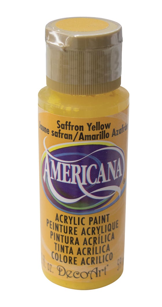 Paint Acrylic, Saffron Yellow, 2 oz