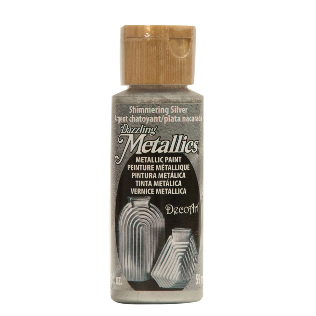 Paint Acrylic, Shimmering Silver, 2 oz