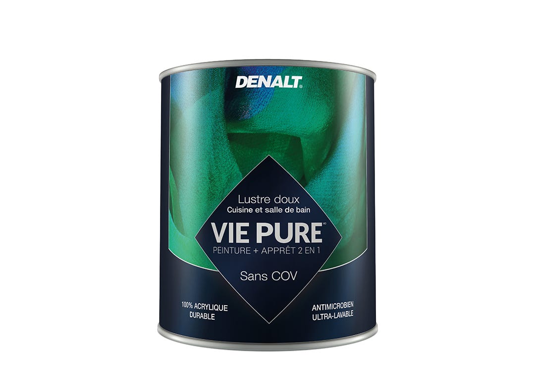 VIE PURE Paint & Primer, Kitchen & Bathroom, Soft Gloss Finish, Neutral Base, Liter