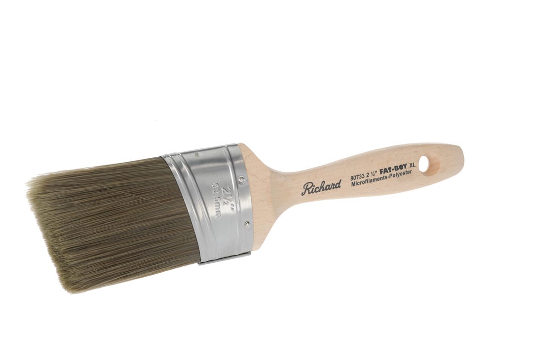 Paint Brush Oval Angled, Polyester, 2-1/2-in.