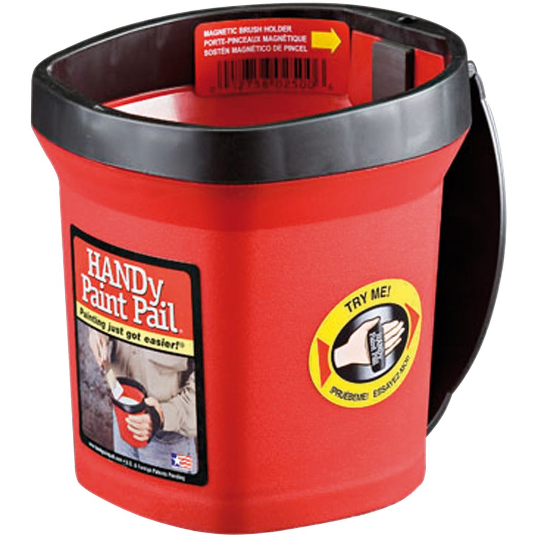 Paint pail plastic with handle