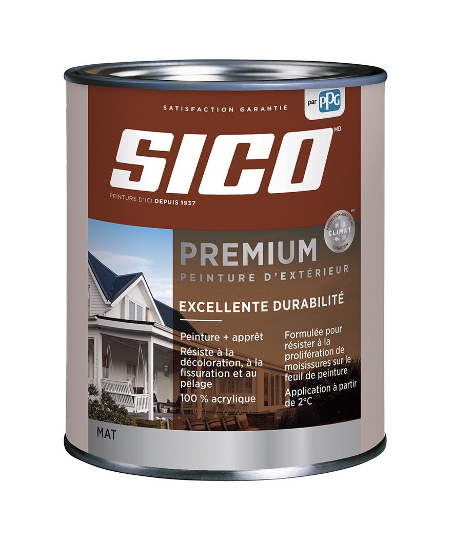 Paint/Primer-in-One Exterior, 100% Acrylic, Latex, Flat Finish, Tint Base #2, 946 ml