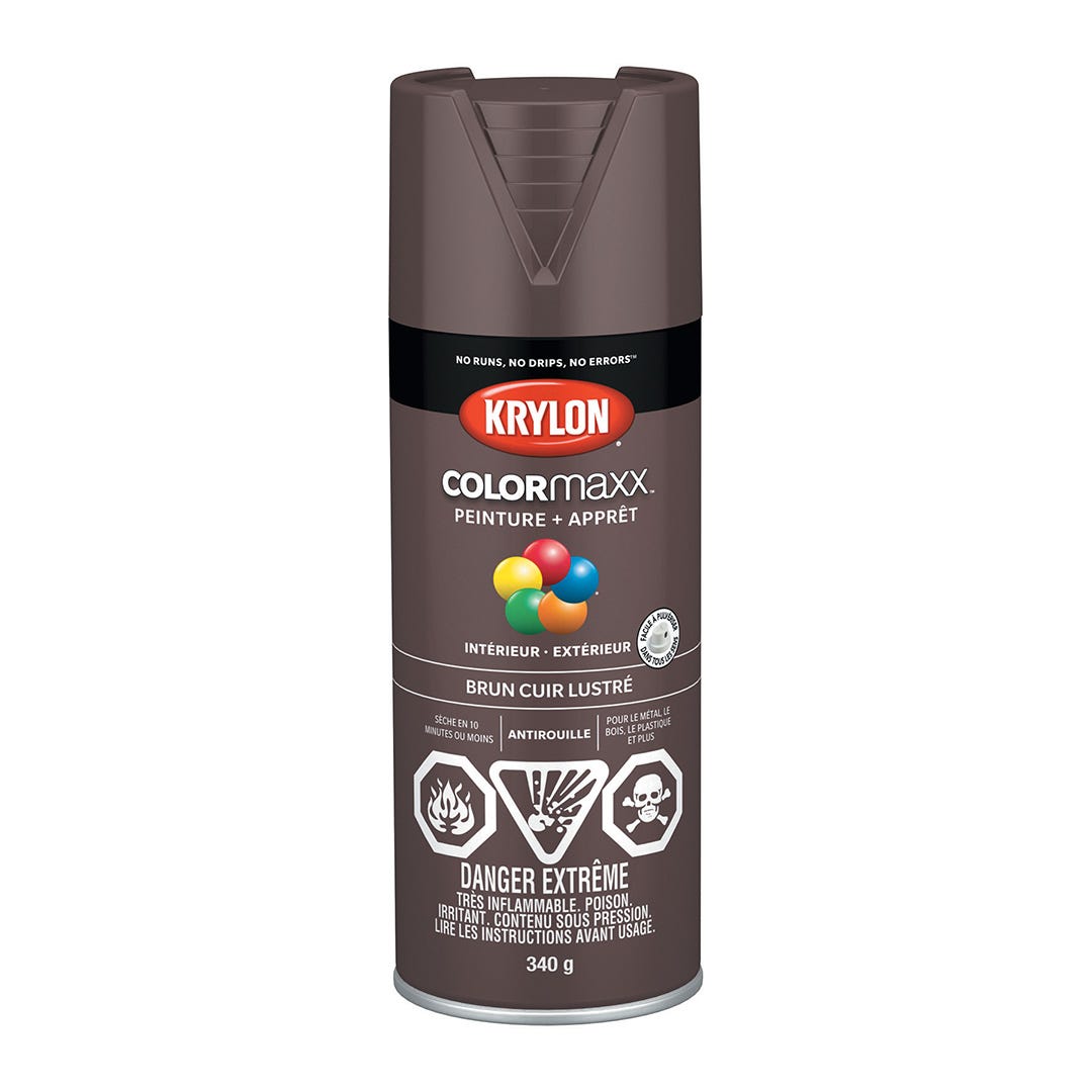Spray Paint, Gloss Leather Brown, 340 g