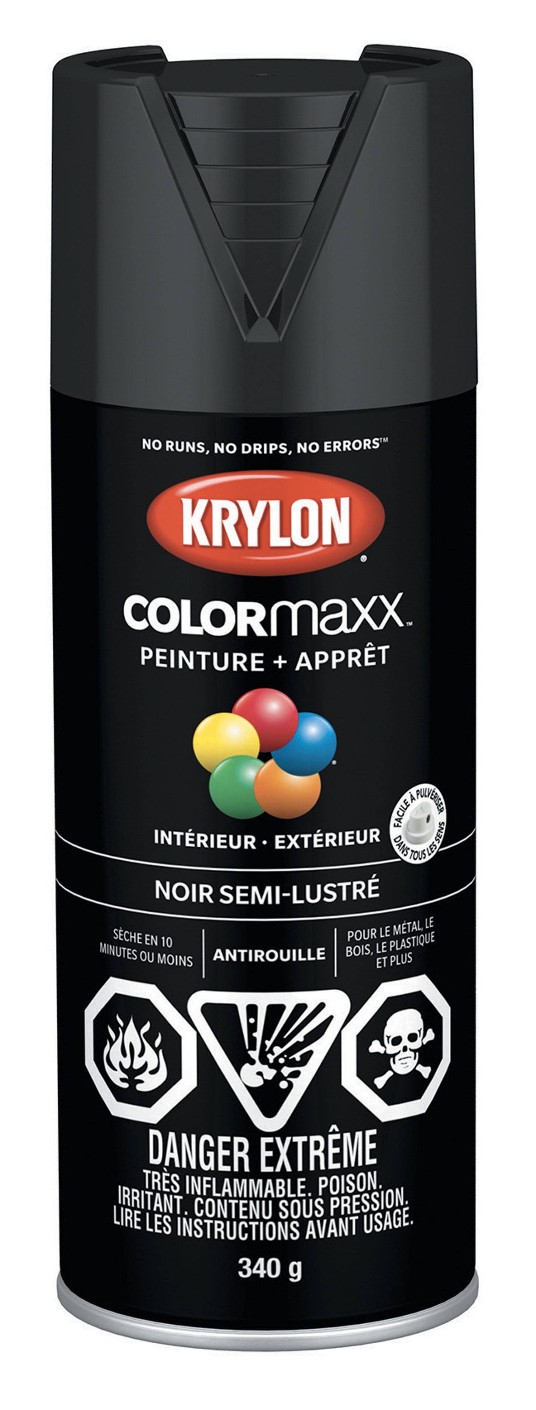 Spray Paint, Gloss Black, 340 g