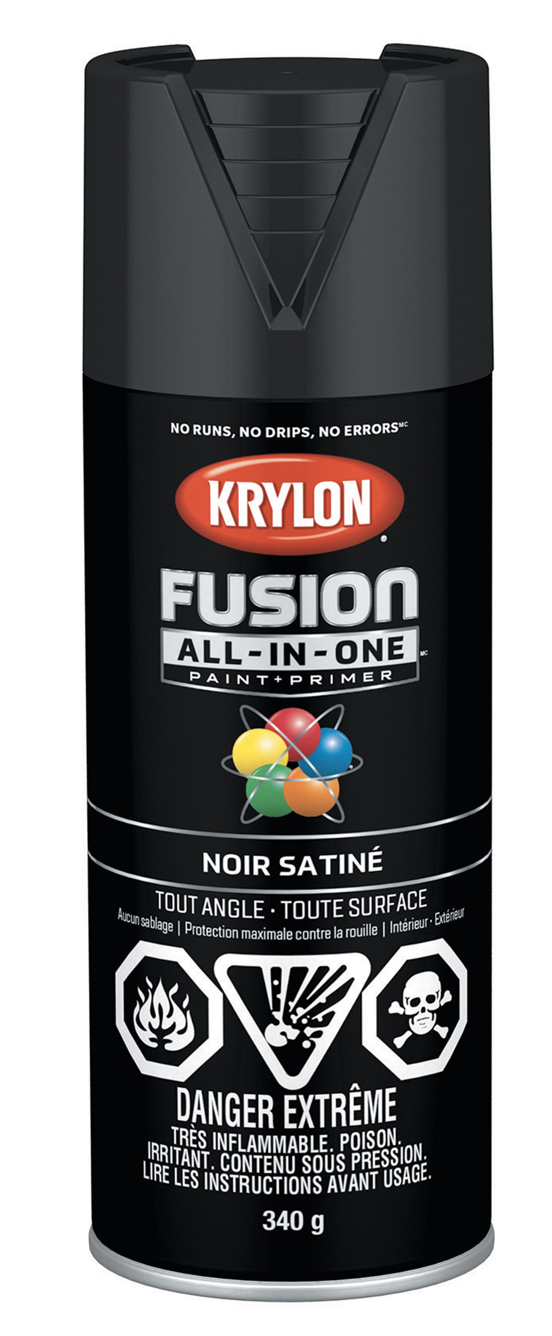 Spray Paint, Satin Black,  340 g