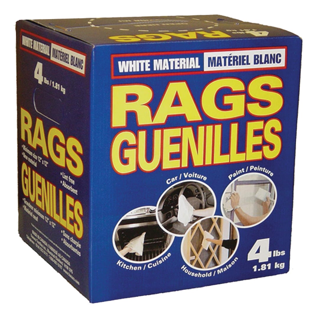 Painter's Rags White, Min. 12-in., Max. 24-in.