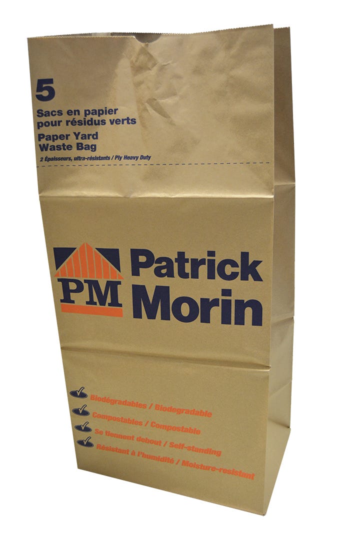 Yard Waste Paper Bags, 5/Pk