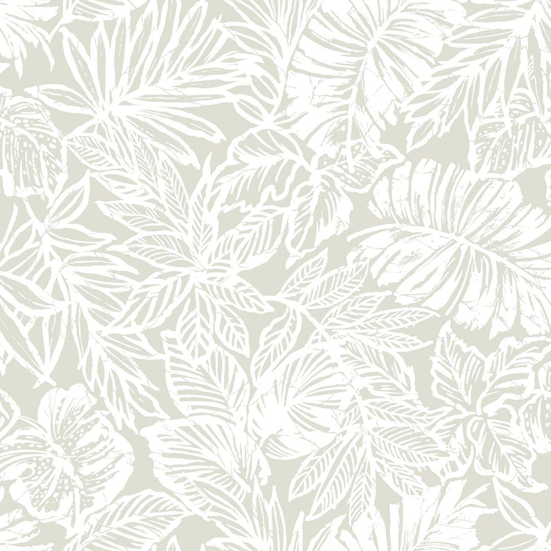 Peel & Stick Wall, Batik Tropical Leaf