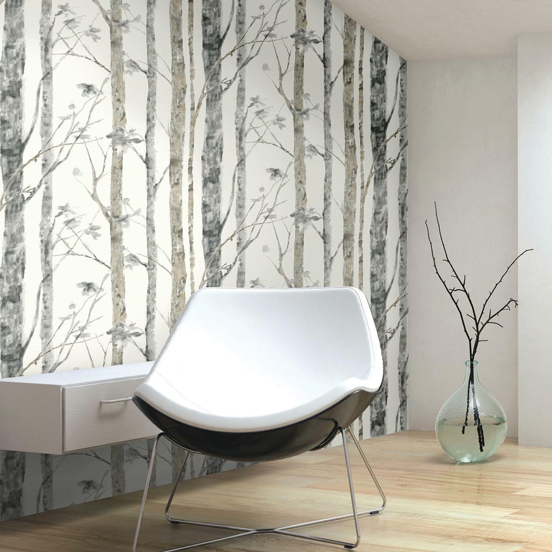 Peel & Stick Wall, Birch Trees