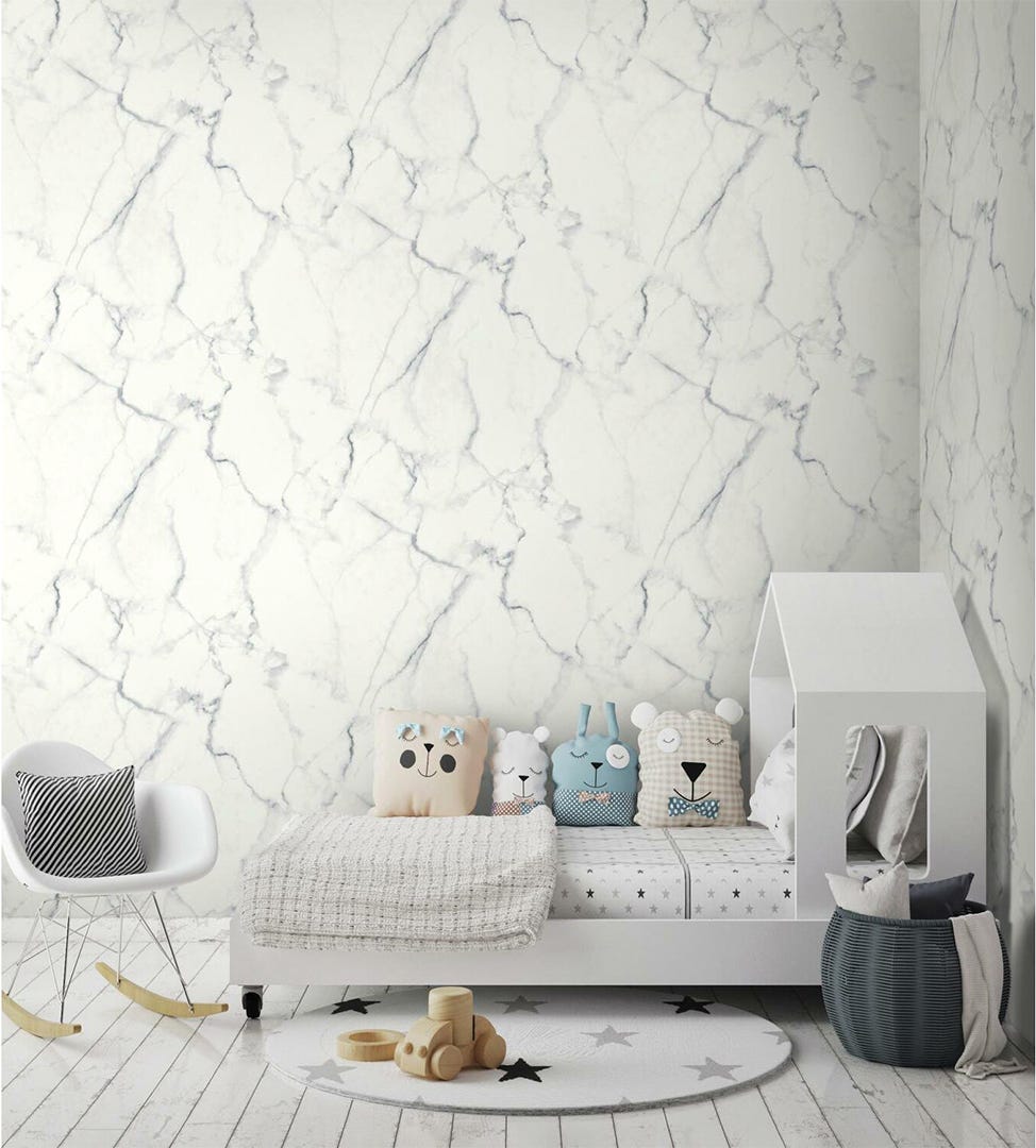 Peel & Stick Wall, Carrara Marble
