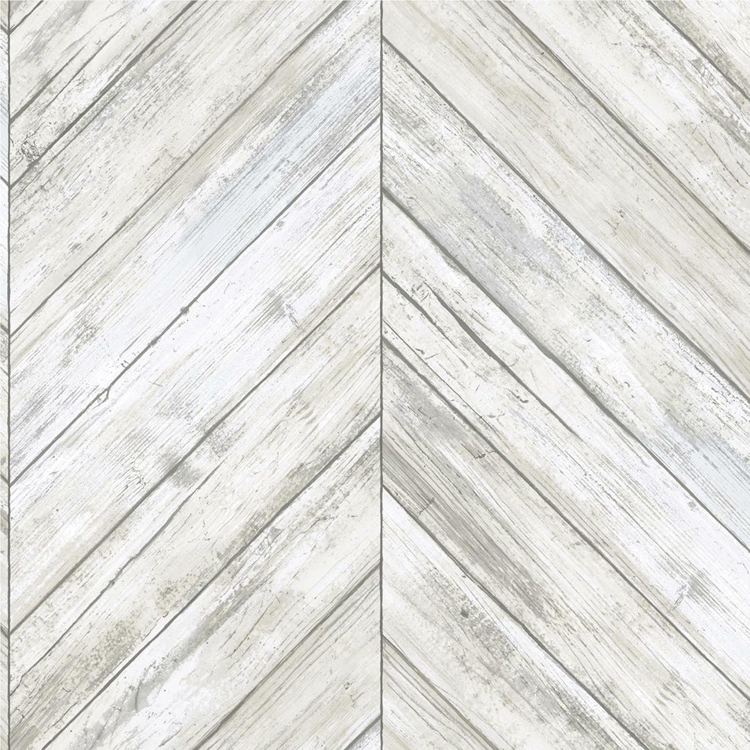 Peel & Stick Wall, Herringbone Wood Boards