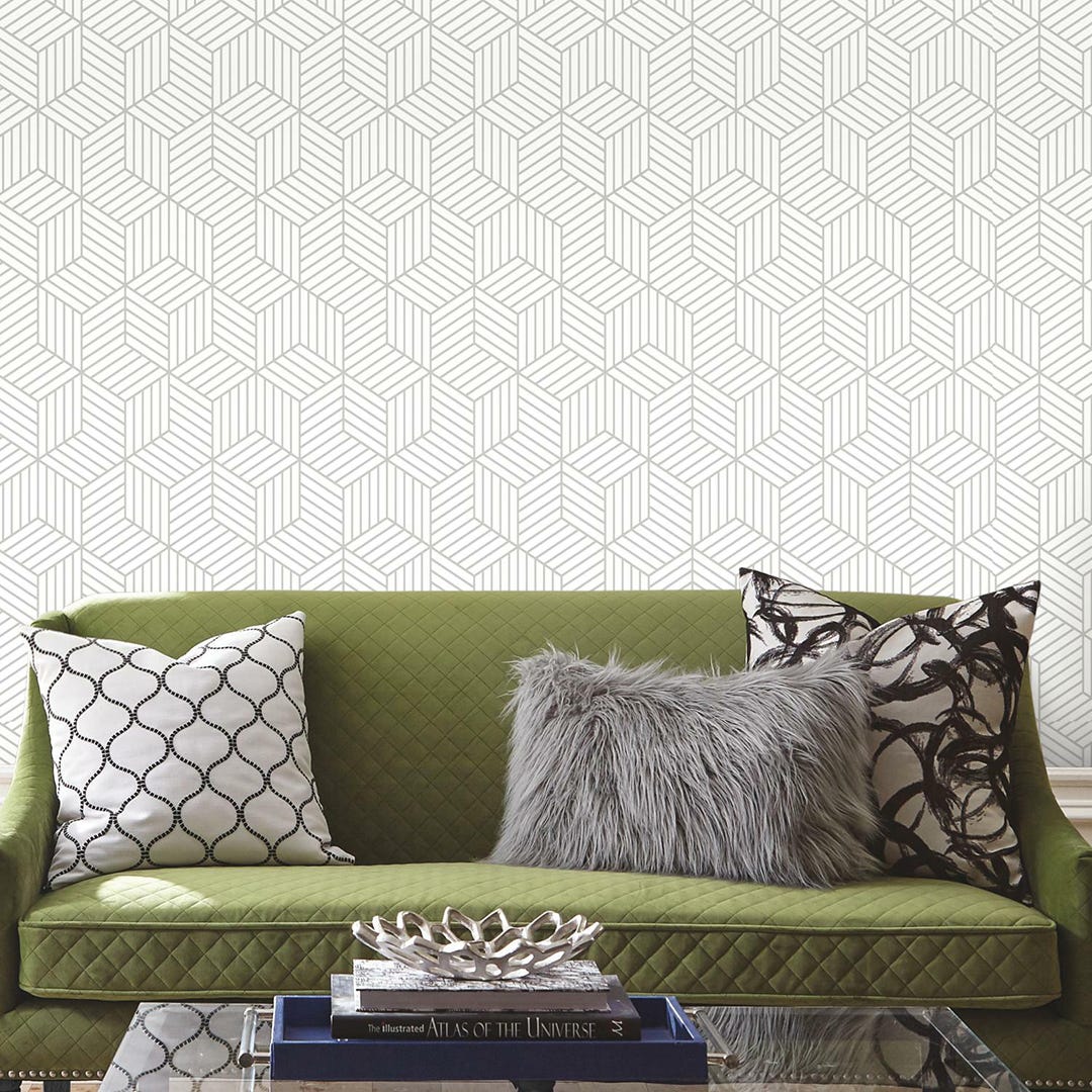 Peel & Stick Wall, Striped Hexagon