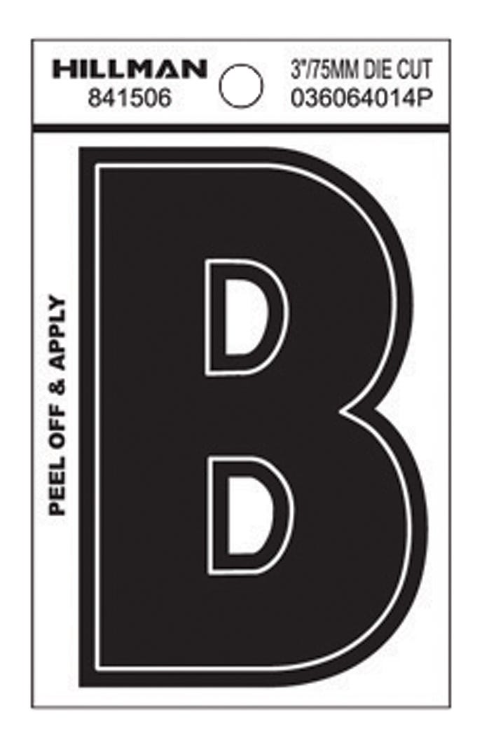 Peel-Off Mailbox Letter B Vinyl
