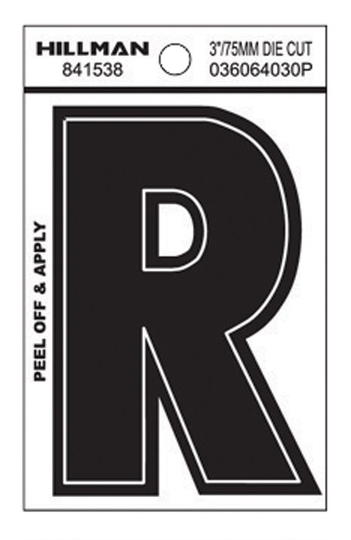 Peel-Off Mailbox Letter R Vinyl