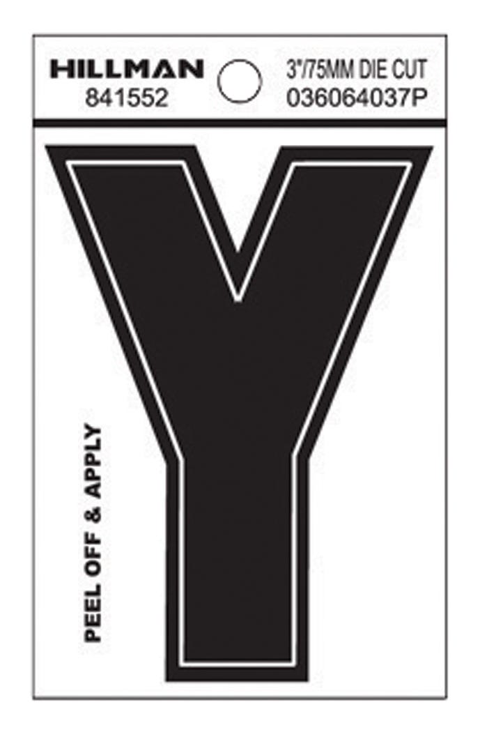 Peel-Off Mailbox Letter Y Vinyl