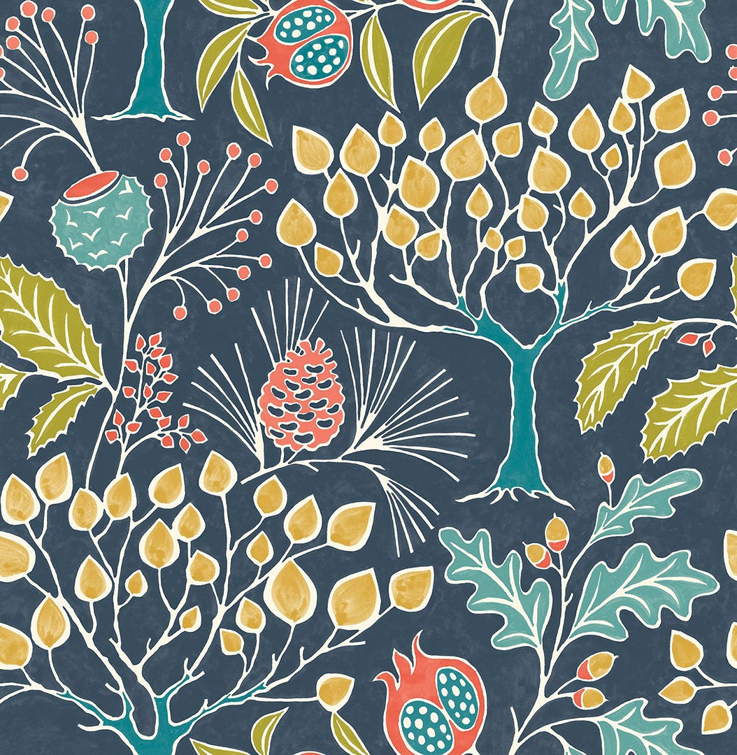 Jardin Fleuri Peel & Stick Wallpaper, Multicolor