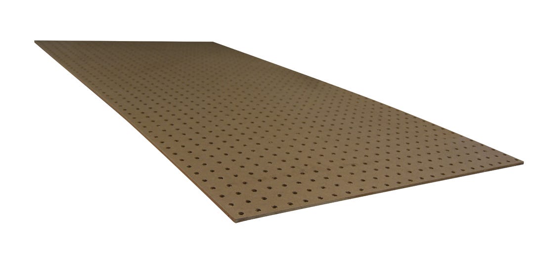 Perforated Hardboard Panel, 1/4-in. X 2-ft. X 4-ft.