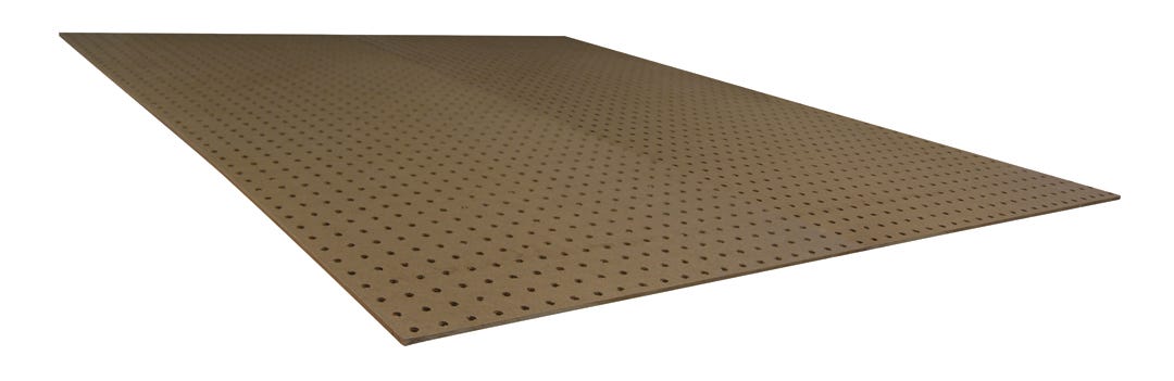Perforated Hardboard Panel, 1/4-in. X 4-ft. X 4-ft.