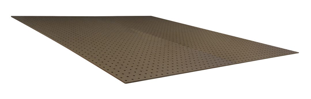 Perforated hardboard panel