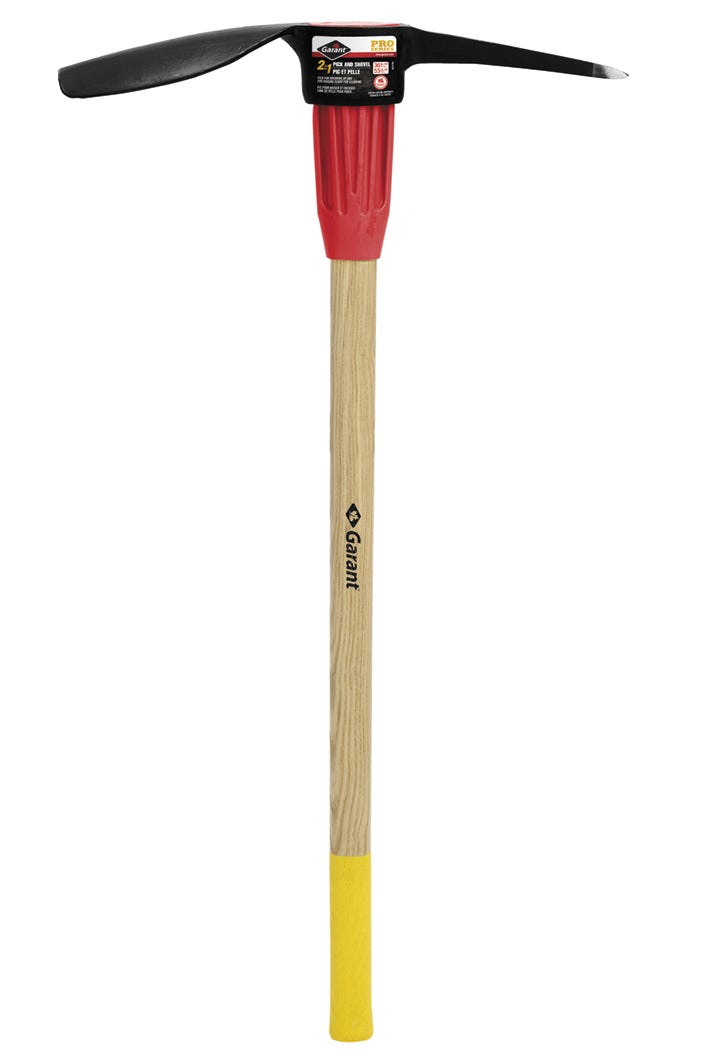 2-in.-1 Combin.Ed Pick/Shovel, Ash Handle