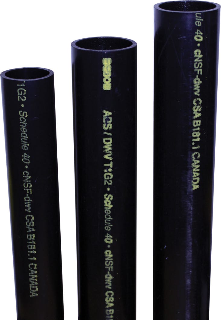 ABS Pipe, 1 1/2-in. X 3-ft.