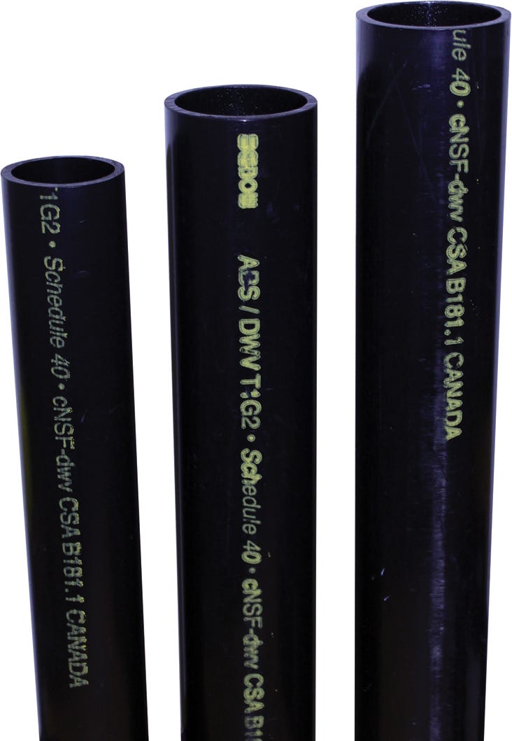 ABS Pipe, 4-in. X 3-ft.
