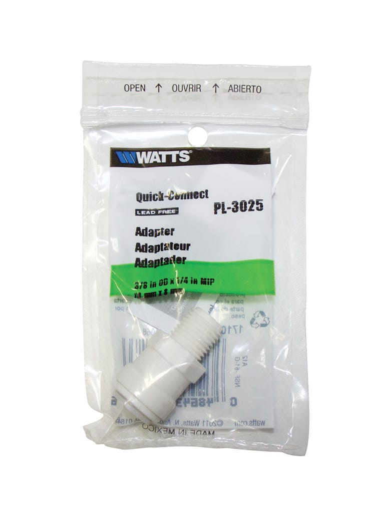 Pipe Connector, Male Tube, 3/8-in. Od X 1/4-in. Mip