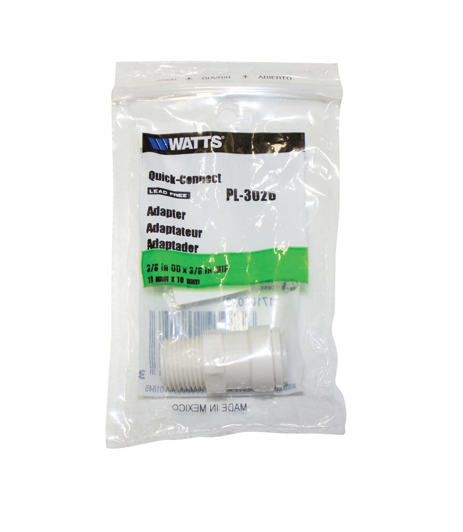 Pipe Connector, Male Tube, 3/8-in. Od X 3/8-in. Mip