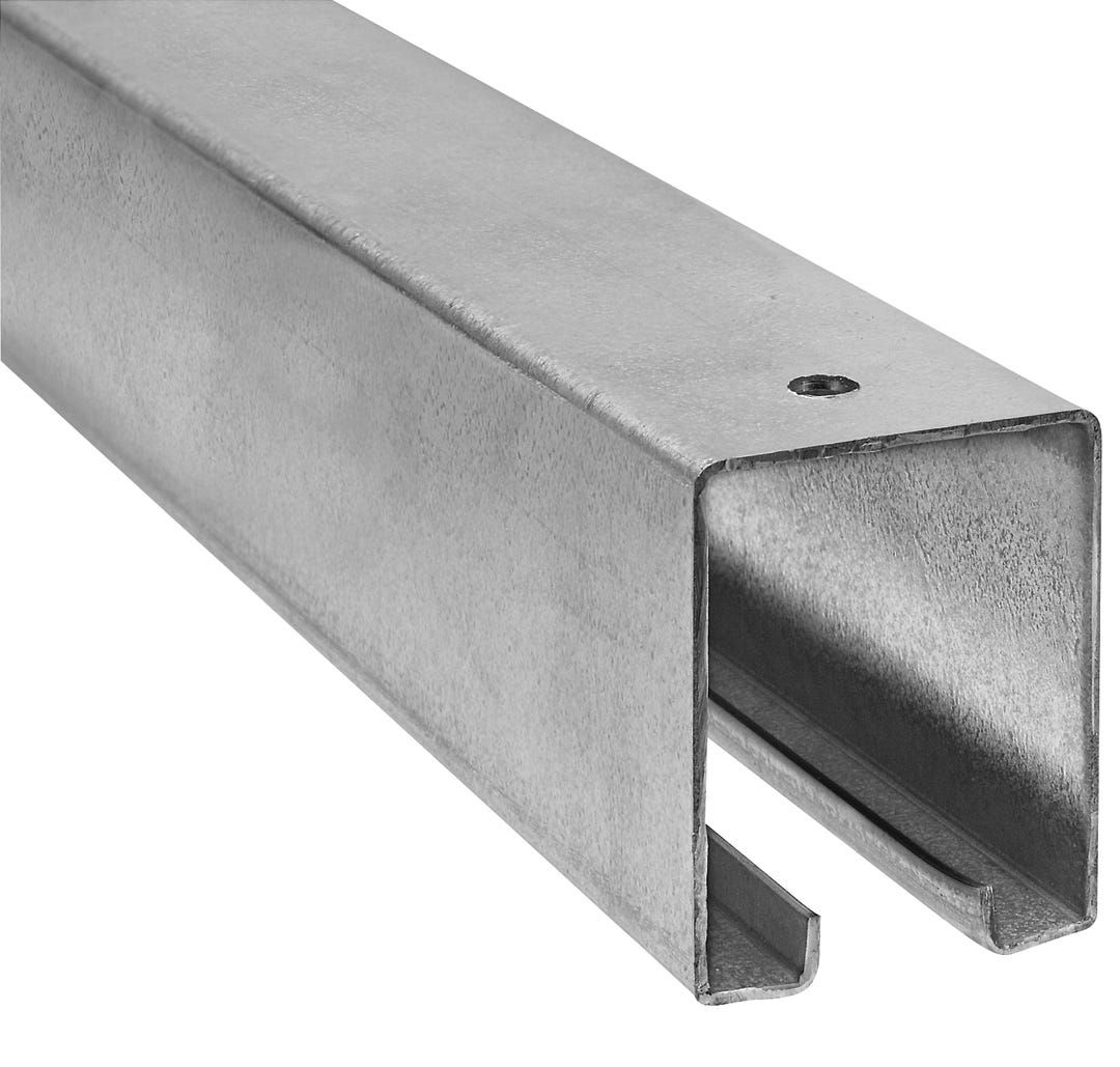 Plain Box Rail for Sliding Barn Doors, 12-ft.