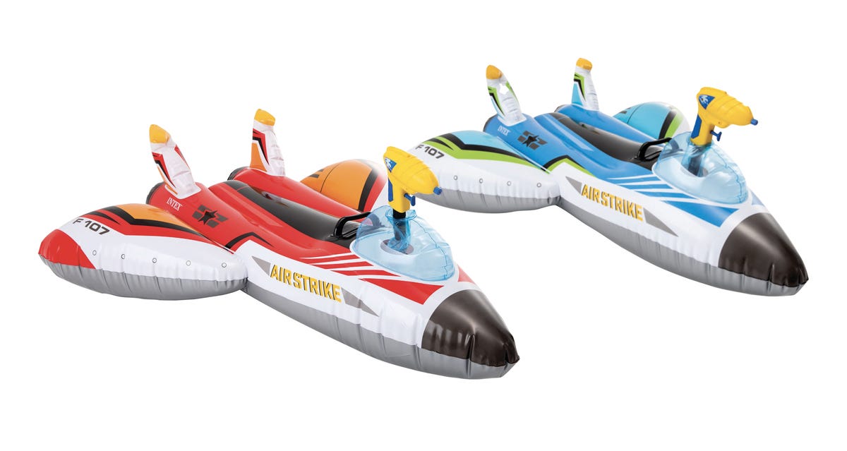 Kids Inflatable Pool Airplane, 46 in. x 46 in. x 18 in., Assorted Color
